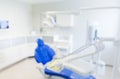 Blurred modern dental clinic office interior bokeh Royalty Free Stock Photo