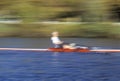 Blurred motion image of rower, Cambridge, Massachusetts