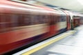 Blurred Motion of London underground Tube Train