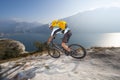 Blurred motion mountainbike downhill