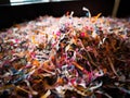 Blurred motion of paper shredder in action Royalty Free Stock Photo