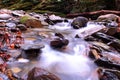 Blurred Motion River Photo in the Woods of the Great Smoky Mountains National Park. Royalty Free Stock Photo
