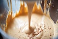 blurred movement of a milkshake mixing in a blender