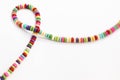 Blurred Multi Colored Jewelery Beads Hand Made Necklace Accessory Presentation Royalty Free Stock Photo