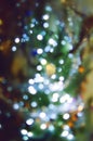 Blurred multicolored christmas background with bokeh. Royalty Free Stock Photo