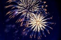 Blurred multicolored flashes of fireworks Royalty Free Stock Photo