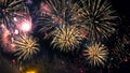 blurred multicolored flashes of fireworks Royalty Free Stock Photo