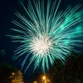 blurred multicolored flashes of fireworks Royalty Free Stock Photo