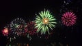 blurred multicolored flashes of fireworks Royalty Free Stock Photo