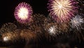 blurred multicolored flashes of fireworks Royalty Free Stock Photo