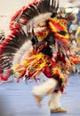 Blurred Native American Fancy Dancer