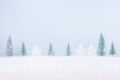 Blurred natural Landscape tree and home of snow background for Merry Christmas and Happy New Year Royalty Free Stock Photo