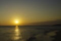 Blurred nature background. Beautiful golden sunset. Sun Path reflected in the water