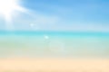 Blurred nature background. Sandy beach backdrop with turquoise Royalty Free Stock Photo