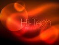 Blurred neon glowing circle, hi-tech modern bubble template, techno glowing glass round shapes or spheres. Geometric Royalty Free Stock Photo