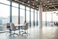 Blurred office interior with modern furniture Royalty Free Stock Photo
