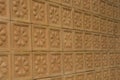 Blurred Orange Tile Texture Brick Wall Royalty Free Stock Photo