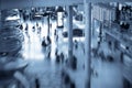 Blurred people in airport Royalty Free Stock Photo