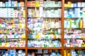 Blurred pharmacy shop