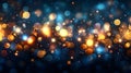 A blurred photo of electric blue lights in a dark space Royalty Free Stock Photo