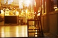 Blurred photo Restaurants and cafes Look warm, relaxed, appetite Royalty Free Stock Photo