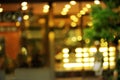 Blurred photo Restaurants and cafes Look warm, relaxed, appetite Royalty Free Stock Photo