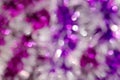 Blurred picture purple and pink bokeh colorful glittering for merry christmas and happy new year festival background design