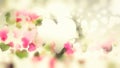 Blurred Pink Beige and Green Heart Background Design