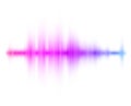 Blurred pixelated pink sound wave