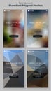 Blurred Polygonal Mobile Landing Page Kit