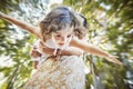 Blurred portrait of a mother playing with her daughter Royalty Free Stock Photo