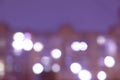 Blurred purple bokeh background.Abstract background with lights with free space