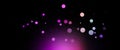 Blurred Purple bokeh background with copy space. Abstract luxury glitter effect boke. Sparkling magical dust particles. Magic