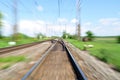 Blurred railway track Royalty Free Stock Photo