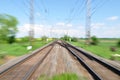 Blurred railway track Royalty Free Stock Photo