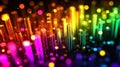 Blurred Rainbow Chart, Abstract Data Visualization, Financial Growth concept. 3D illustration.