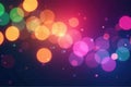 Blurred rainbow lights, sparkling bokeh circles, bokeh, diffraction