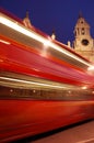 Blurred red London bus Royalty Free Stock Photo