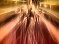 Blurred red orange fantasy tunnel Royalty Free Stock Photo