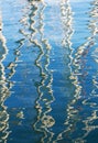 Blurred reflection in the sea yacht. background