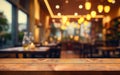 Blurred restaurant scene with enchanting bokeh lights in the backdrop