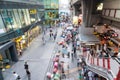 Blurred scene of people on walking street of Siam Square Royalty Free Stock Photo