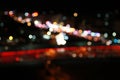 Blurred shot of urban city night light bokeh - great for wallpaper or background