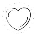 Blurred silhouette front view heart shape symbol charity love