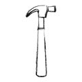 blurred silhouette hammer icon tool