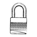 blurred silhouette padlock security tool