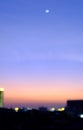 Blurred sky sunset in city,Bangkok Thailand Royalty Free Stock Photo