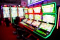 Blurred Slot machines in a casino