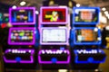Blurred Slot machines in a casino