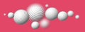 Blurred spheres over red vector abstract background. Royalty Free Stock Photo